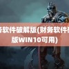 财务软件破解版(财务软件破解版WIN10可用)