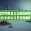 电脑文件夹怎么设置密码(电脑文件夹怎么设置密码锁住)