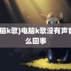 (电脑k歌)电脑k歌没有声音怎么回事