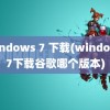 windows 7 下载(windows7下载谷歌哪个版本)