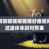 锵锵锵锵锵锵锵锵好疼视频延迟退休年龄对照表