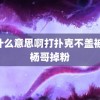 是什么意思啊打扑克不盖被 小杨哥掉粉