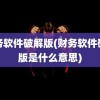 财务软件破解版(财务软件破解版是什么意思)