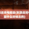 刺激战场电脑版(刺激战场电脑版什么时候出的)