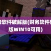 财务软件破解版(财务软件破解版WIN10可用)