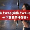 电脑上wap(电脑上wallpaper下载的文件在哪)