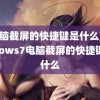 (电脑截屏的快捷键是什么)windows7电脑截屏的快捷键是什么