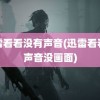 迅雷看看没有声音(迅雷看看有声音没画面)