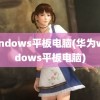 windows平板电脑(华为windows平板电脑)