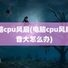 电脑cpu风扇(电脑cpu风扇声音大怎么办)