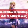 pp手机助手电脑版(电脑pp助手怎么连接苹果手机)