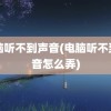 电脑听不到声音(电脑听不到声音怎么弄)