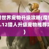 魔兽世界宠物升级攻略(魔兽世界1.12猎人升级宠物推荐攻略)